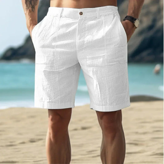 Damian - Men's casual linen shorts for relaxed summer days